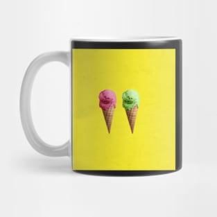 Pistachio and strawberry Ice cream cones Mug